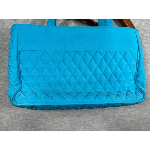 Vera Bradley Quilted Blue Tote Bag & Wallet Set Purse - Picture 5 of 16